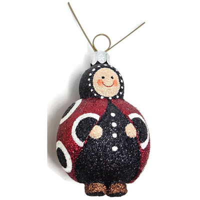 Patricia Breen Ladybug Masquerade Red Glittered Spring Christmas Ornament 272911