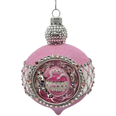 Patricia Breen Anniversary Reflector Pink Chameleon Christmas Ornament CATZ 38880