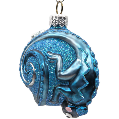 Patricia Breen Once Again for James Turquoise Chameleon Christmas Ornament 26697