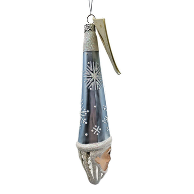 Patricia Breen Winter Wizard Ice Blue Santa Snowflakes Christmas Ornament 95214