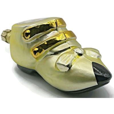 Christopher Radko Dapper Shoe Yellow Holiday Glass Christmas Ornament 91 003 09