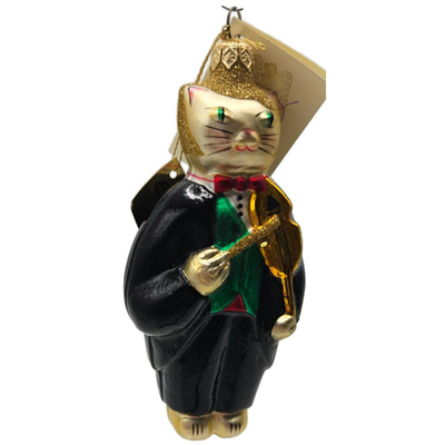 Patricia Breen Fiddling Cat Elvis Hey Diddle Diddle Christmas Ornament 95099