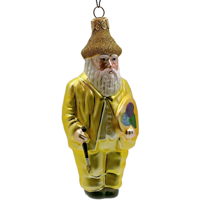 Patricia Breen M Claude Monet Yellow Artist Palette Christmas Ornament AIC 95952