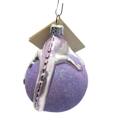 Patricia Breen Chameleon Lavender Blown Glass Christmas Holiday Ornament 99048