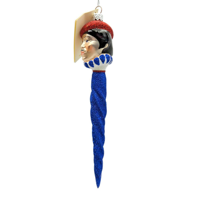 Patricia Breen French Twist Blue Glitter Icicle Christmas Holiday Ornament 95523