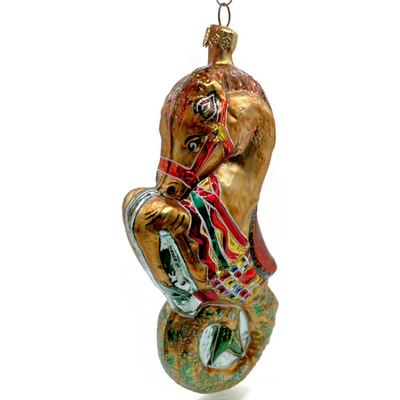 Christopher Radko Neptunes Charge Seahorse Glass Christmas Ornament 95 113 04