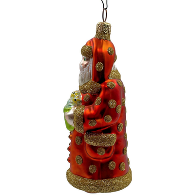 Patricia Breen Trustee Garden Santa Extra Dots Spring Christmas Ornament 9600SAV4