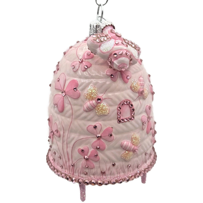 Patricia Breen Castle Caldwell Pink Bees Flower Spring Christmas Ornament 31080