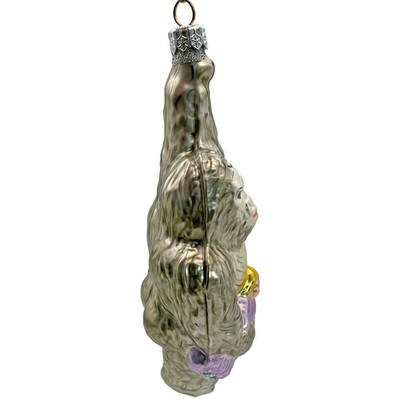 Patricia Breen Manhattan Ape Pearl Purple Plane 2 Part Christmas Ornament 98288