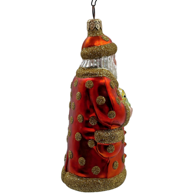 Patricia Breen Trustee Garden Santa Extra Dots Spring Christmas Ornament 9600SAV9