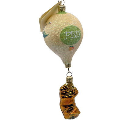 Patricia Breen Into the Blue Santa Peach Balloon Spring Christmas Ornament 21942