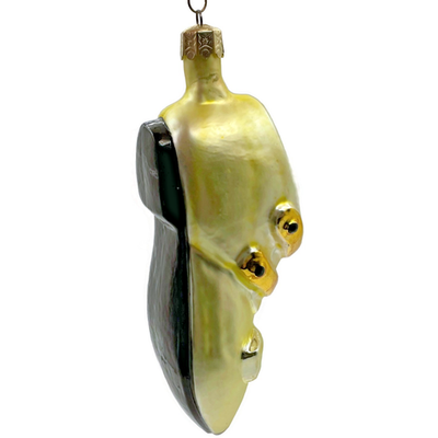 Christopher Radko Dapper Shoe Yellow Holiday Glass Christmas Ornament 91 003 06