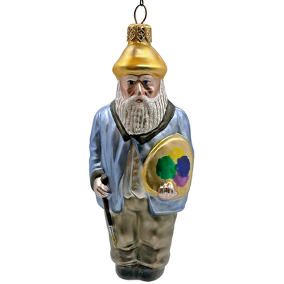 Patricia Breen M Claude Monet Blue Artist Palette Christmas Ornament AIC 95951