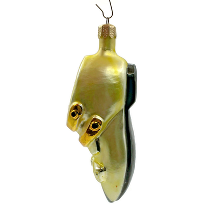 Christopher Radko Dapper Shoe Yellow Holiday Glass Christmas Ornament 91 003 02