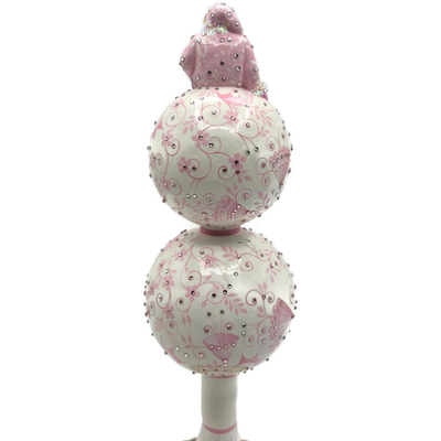 Patricia Breen Summit Finial Chinoiserie Pink Spring Christmas Tree Topper 31339