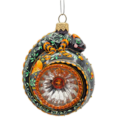 Patricia Breen Happy Holidays Hamish Chameleon Reflector Christmas Ornament 31630
