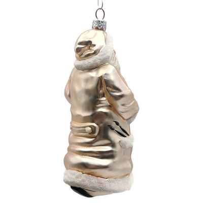 Patricia Breen Santa For Kevin Pink Flowers On Staff Christmas Ornament 20963