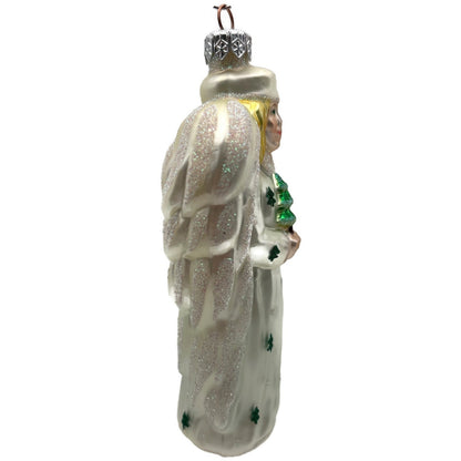 Patricia Breen Noel Angel Pearl White Yellow Green Christmas Tree Ornament
