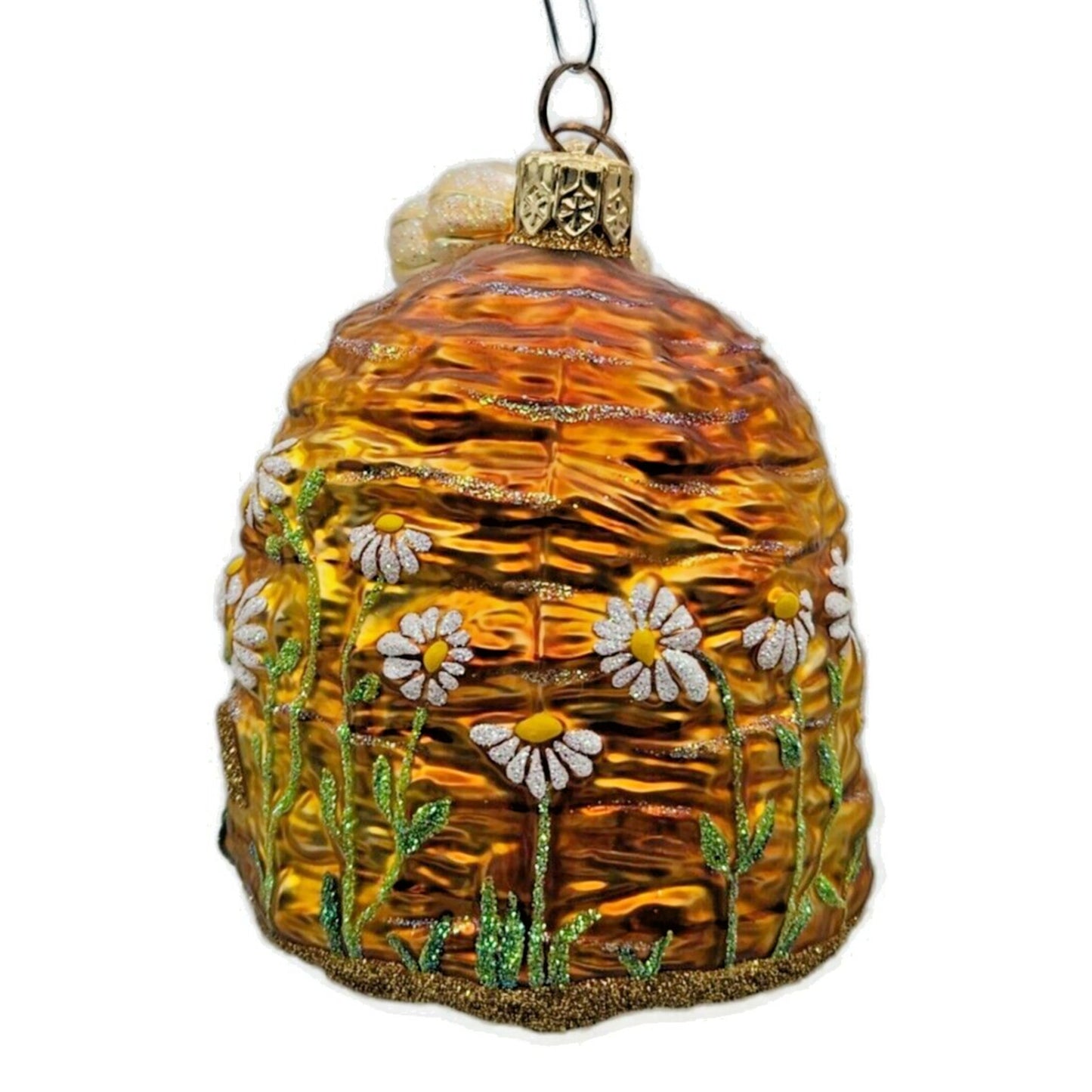 Patricia Breen Devonshire Beeskep Bee Flowers Gold Spring Christmas Ornament