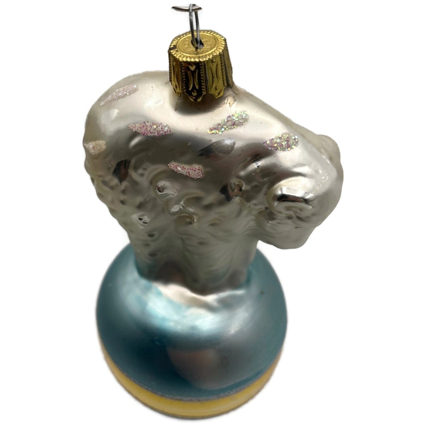 Christopher Radko Polar Bear Glass Christmas Ornament Blue Ball 92-184-0