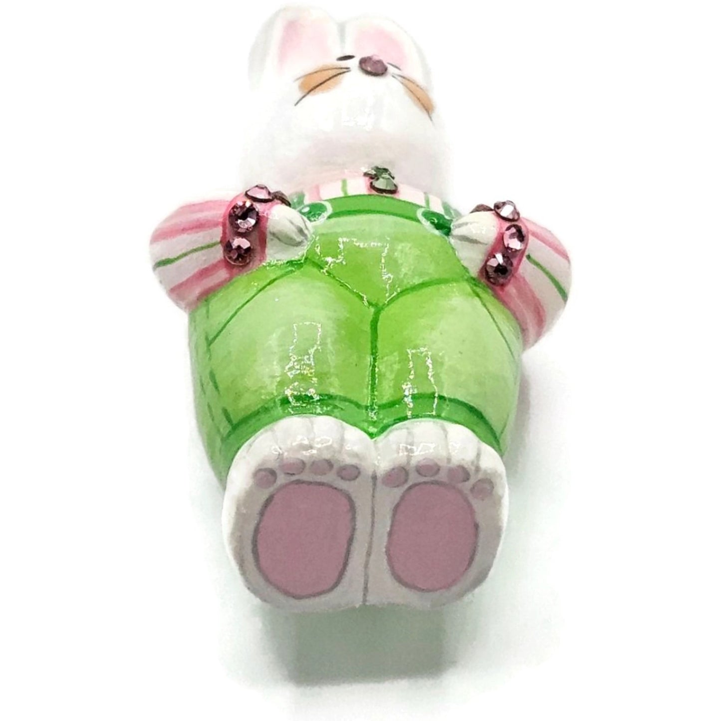 Patricia Breen Miniature Sculpture Bunny Boy Suspender Easter Christmas Ornament