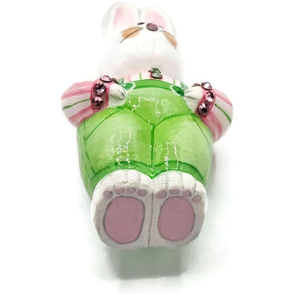 Patricia Breen Miniature Sculpture Bunny Boy Suspender Easter Christmas Ornament