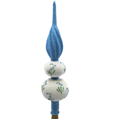 Patricia Breen Miniature Forget-Me-Not Finial Blue Spring Christmas Tree Topper