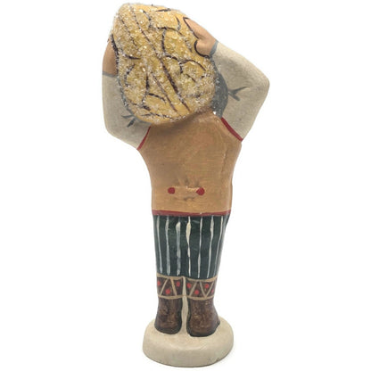Vaillancourt Gnome Carrying Walnut Chalkware Folk Art Christmas Figurine 2006