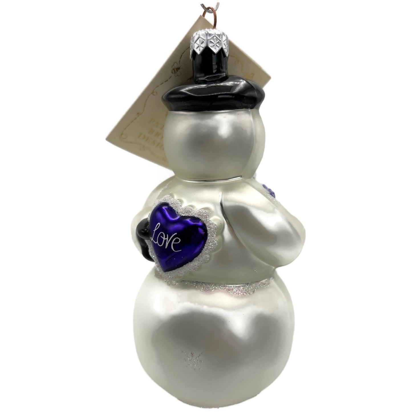 Patricia Breen My Heart Belongs To You Purple Heart Love Dots Christmas Ornament
