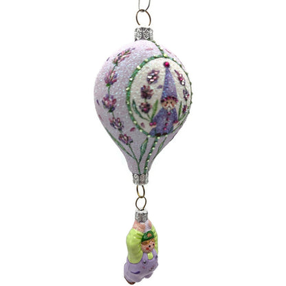 Patricia Breen Miniature Balloon Boy Lavender Floral Christmas Holiday Ornament
