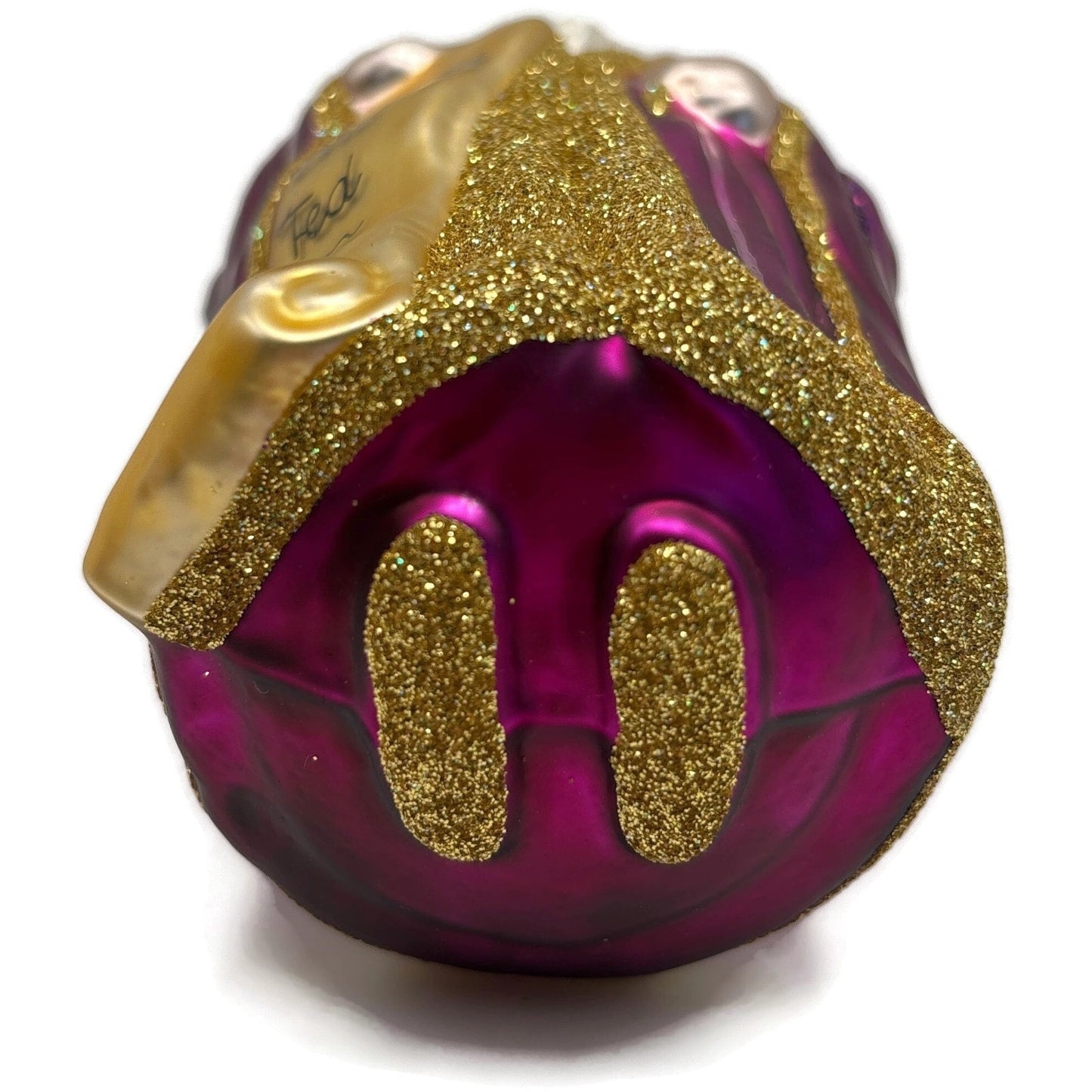 Patricia Breen Making His List Fuchsia Santa Claus Christmas Tree Ornament