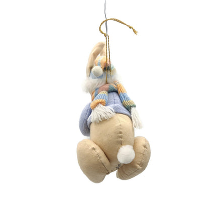 Gladys Boalt Rabbit Blue Muffler Sweater Handmade Fabric Christmas Ornament