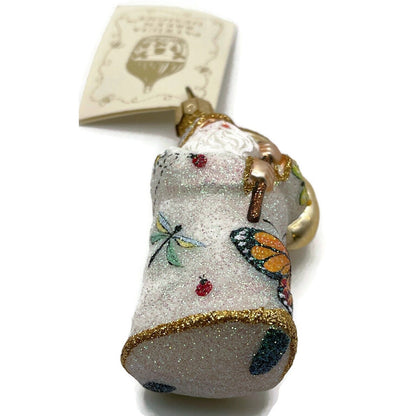 Patricia Breen Miniature Santa for Vera Pearl Butterfly Spring Holiday Ornament