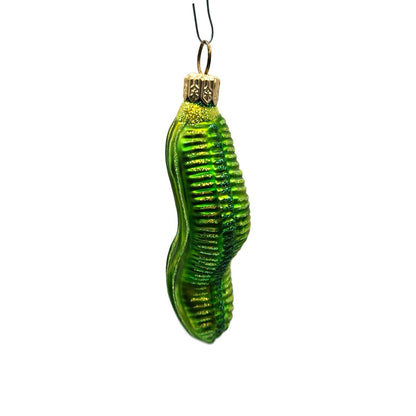 Patricia Breen Bugs Caterpillar Green Glittered Christmas Holiday Tree Ornament