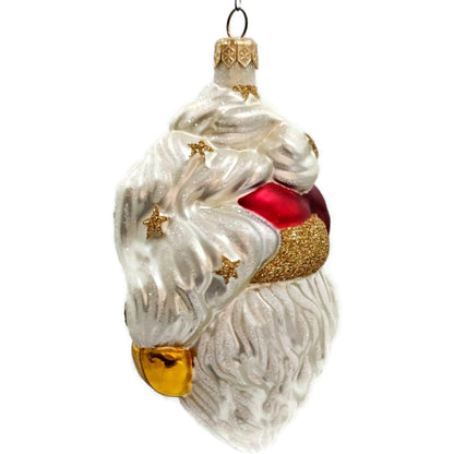 Patricia Breen Merry Olde Elfe Red Gold Trim Stars Santa Christmas Ornament
