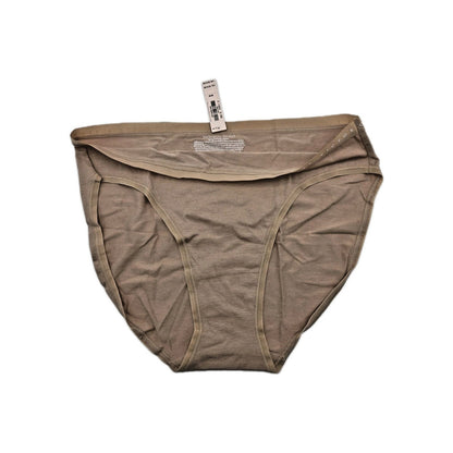 Victorias Secret Panties Underwear Medium High Leg Brief Beige Cotton Women