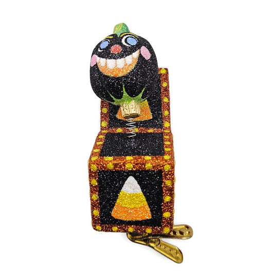Patricia Breen Jolly Surprise Jack-o-Lantern Black Pumpkin Halloween Ornament