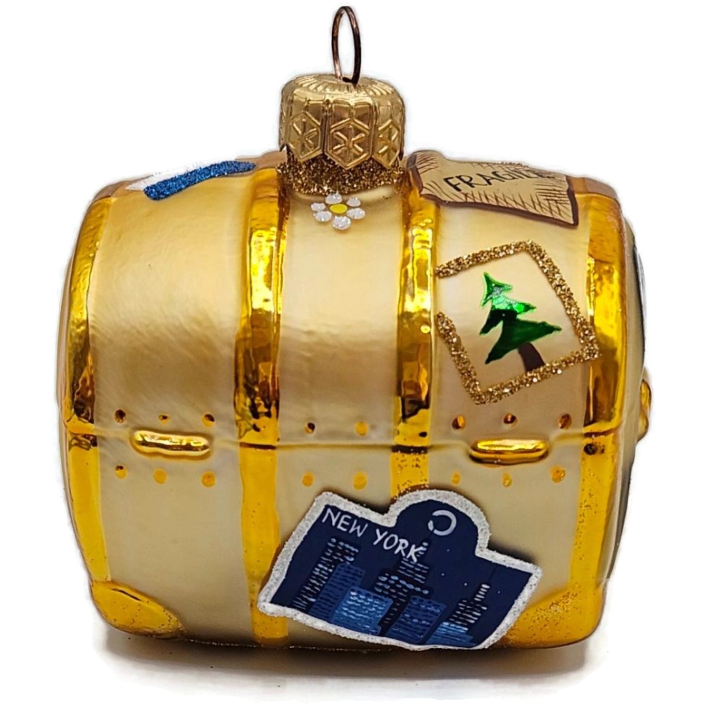 Patricia Breen Bon Voyage Gold Atlanta Cairo Rio Travel Christmas Tree Ornament