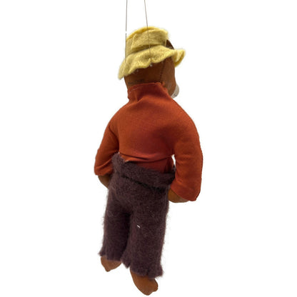Gladys Boalt Brer Bear Uncle Remus Brown Fabric Christmas Tree Ornament Signed