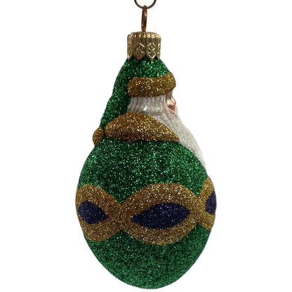 Patricia Breen Ornament Miniature Faberge Santa Green Purple Christmas Tree Deco