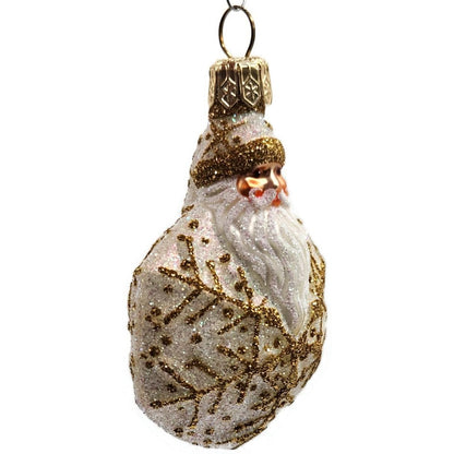 Patricia Breen Snowflake Noel Pearl Gold Santa Claus Glitter Christmas Ornament