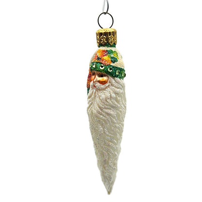 Patricia Breen Stocking Cap Santa Head Nasturtium Spring Christmas Tree Ornament
