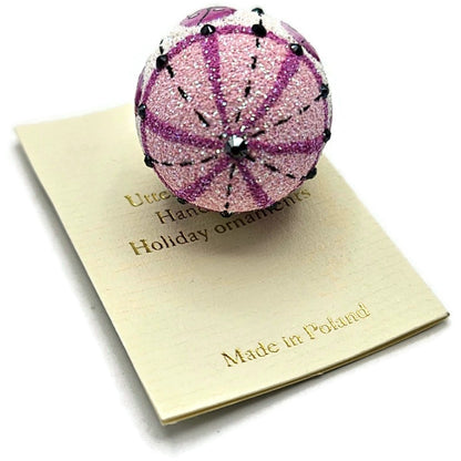 Patricia Breen Miniature Egg Surprise Ladybug Pink Easter Christmas Ornament