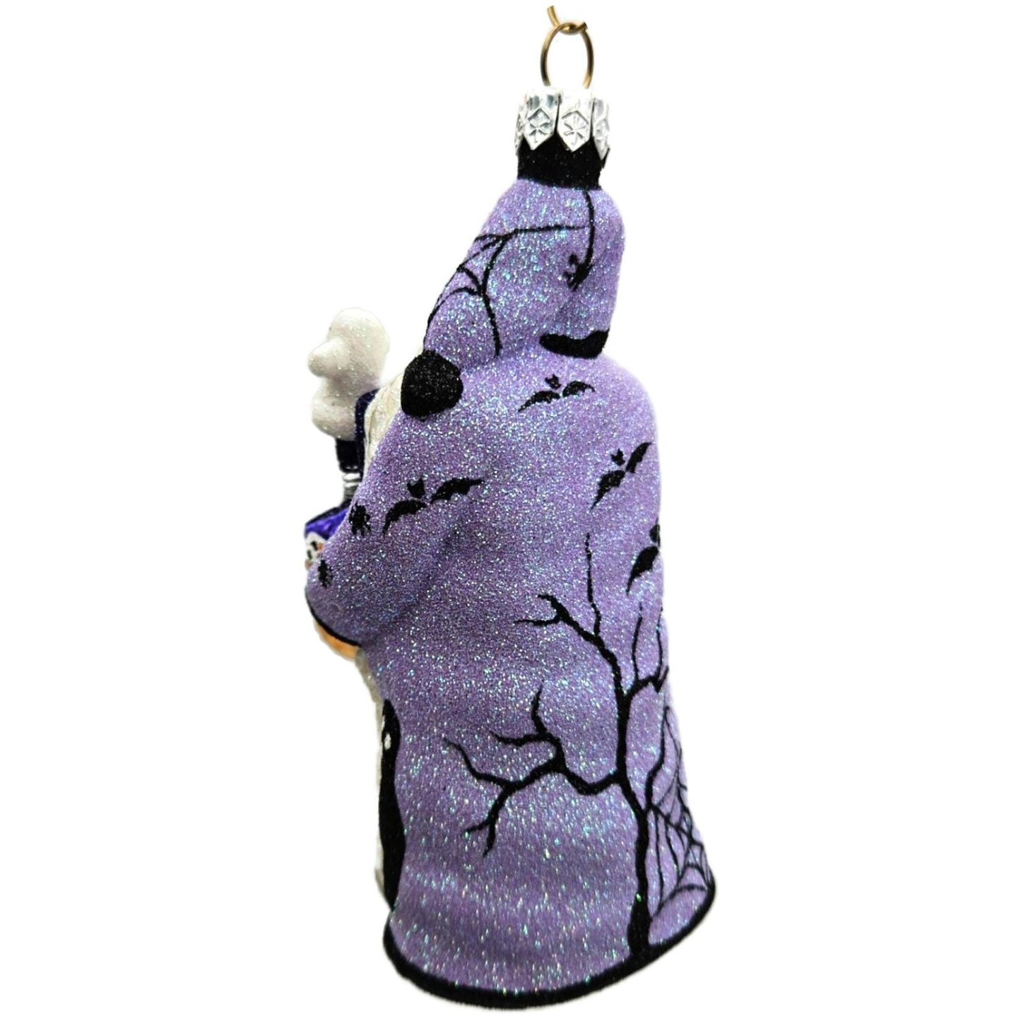 Patricia Breen Jack in the Box Santa Lavender With Ghost Halloween Ornament NM