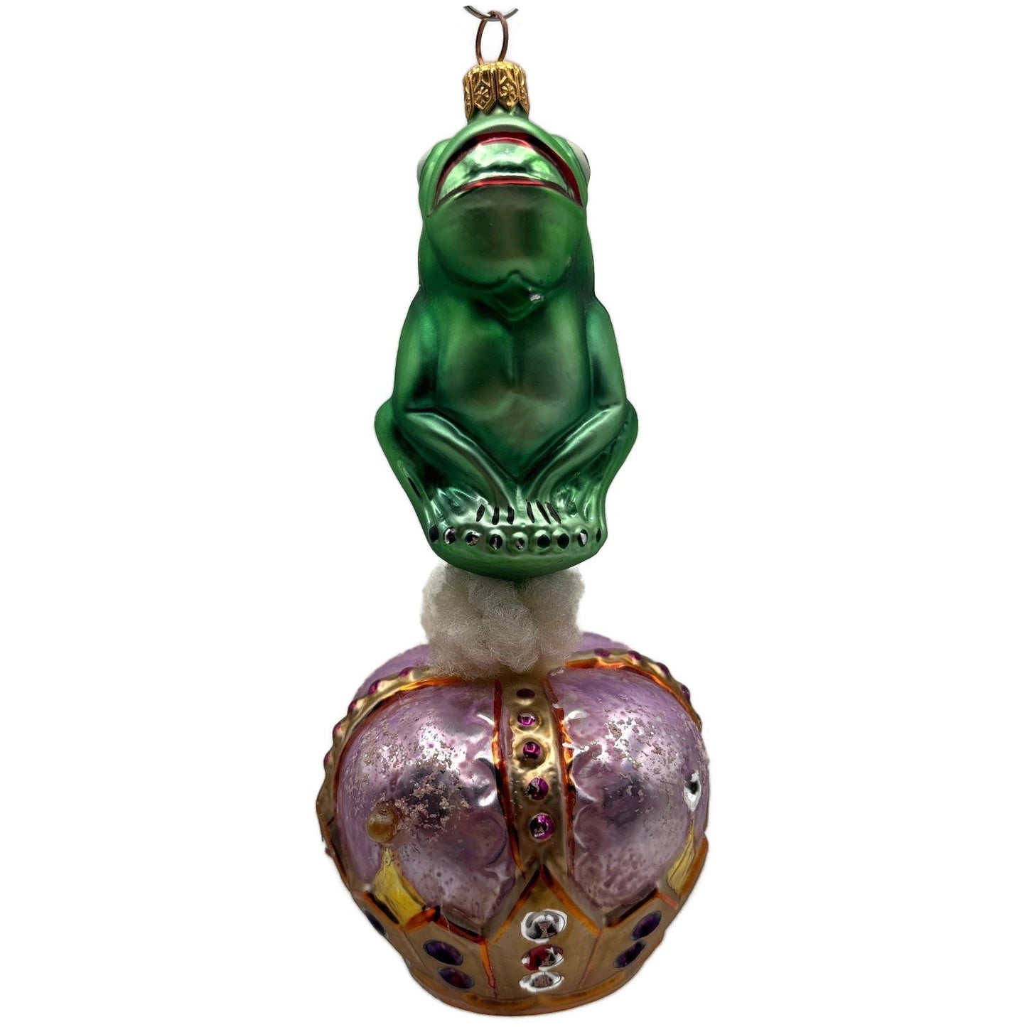 Christopher Radko Just A Kiss Away Frog Prince Christmas Tree Ornament 95-228-0