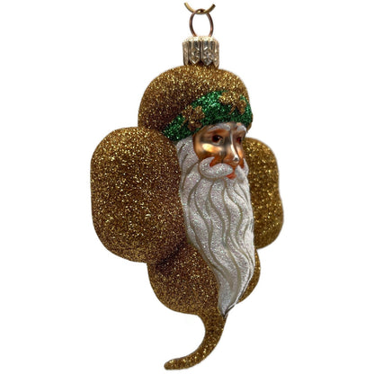 Patricia Breen Eire Santa Gold Shamrock St. Patrick's Christmas Tree Ornament