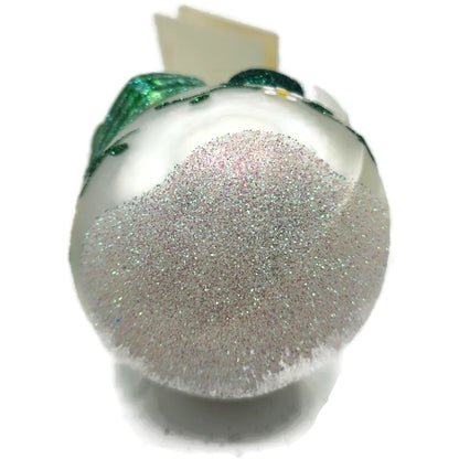 Patricia Breen Strawberry Snowman Flowers Fruit White Christmas Tree Ornament NM