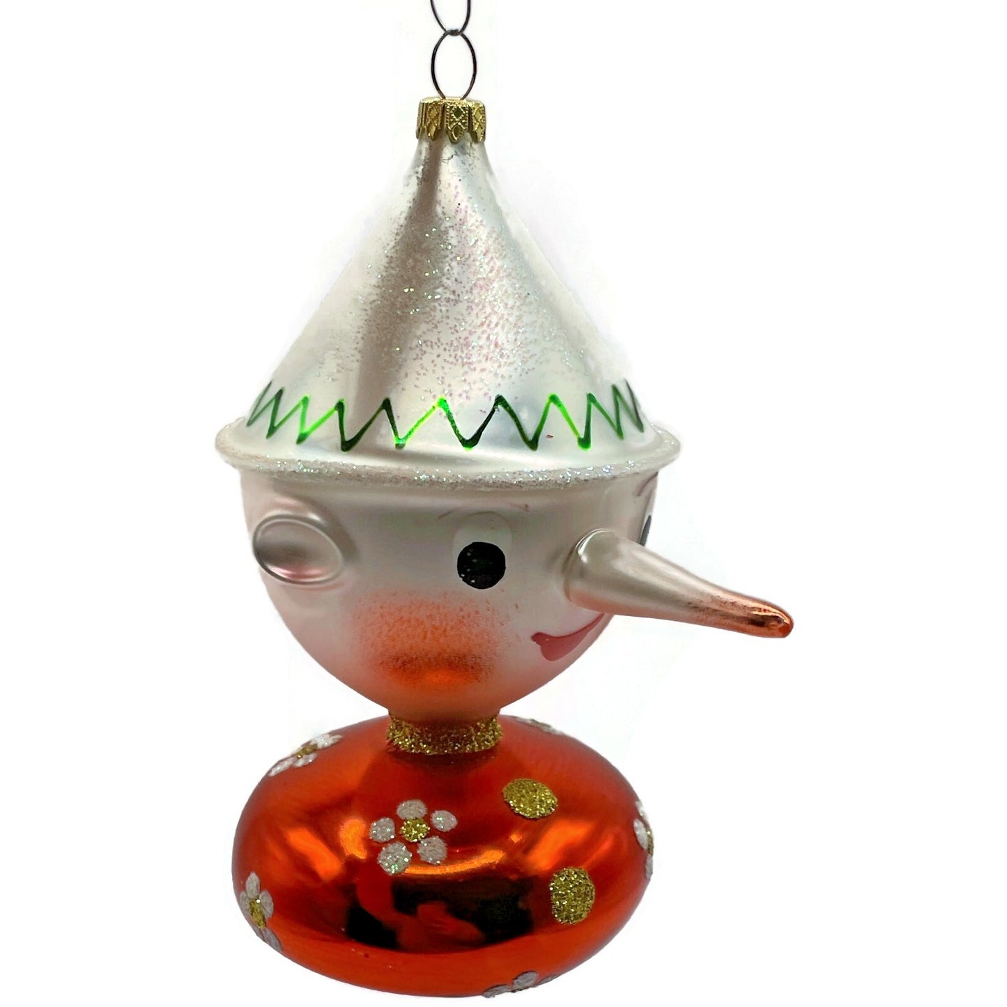 Christopher Radko Pinocchio Italian Blown Glass Christmas Tree Ornament 94-248-1
