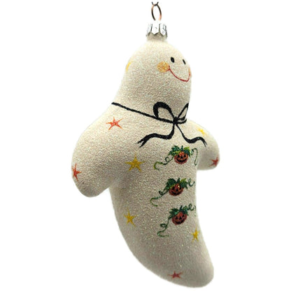 Patricia Breen Very Grand Ghost Pearl White Pumpkin Stars Halloween Ornament