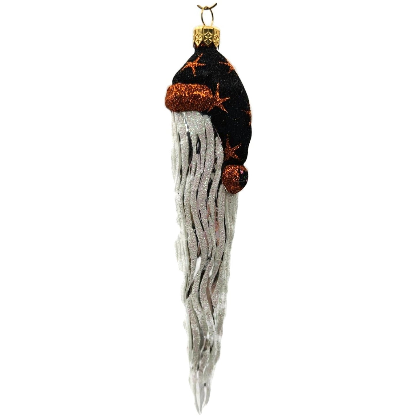 Patricia Breen Santa Icicle Halloween Black Orange Stars Christmas Tree Ornament